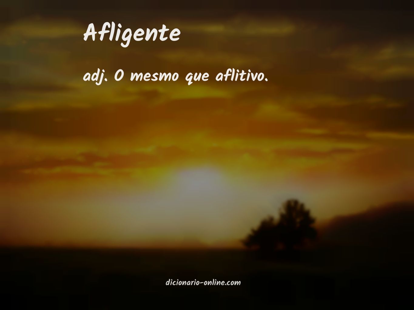 Significado de afligente