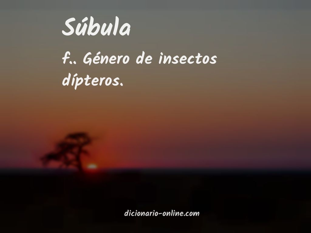 Significado de súbula