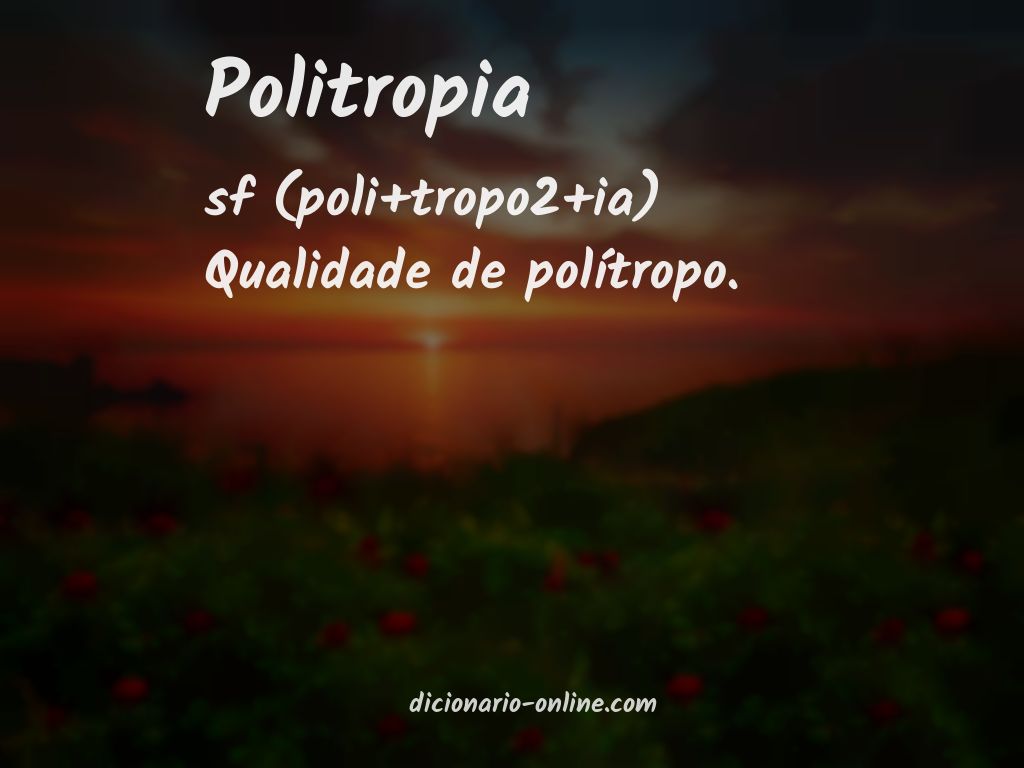 Significado de politropia