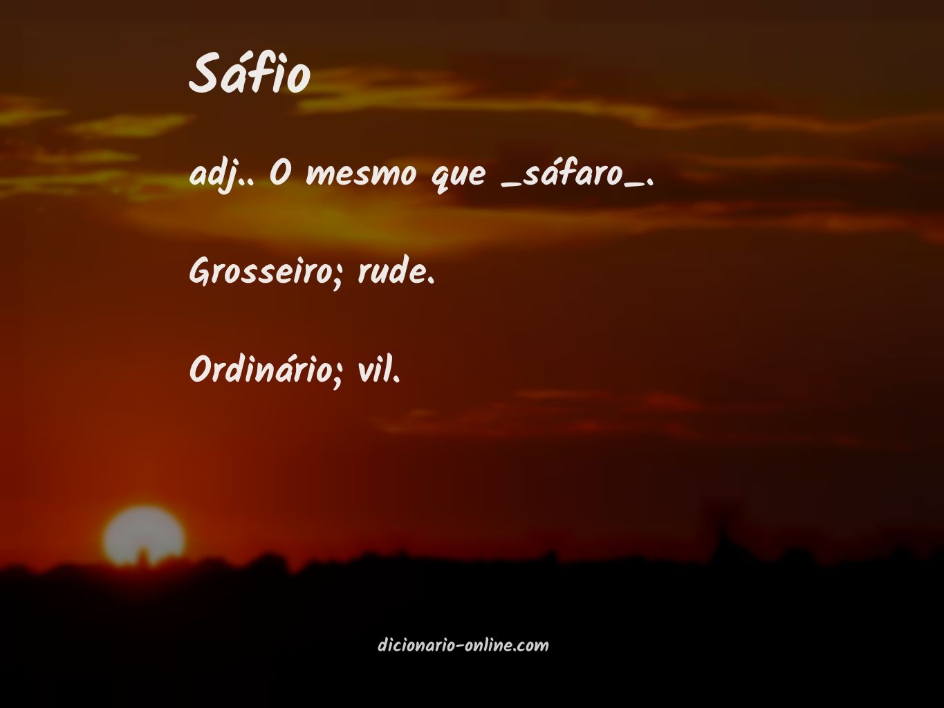 Significado de sáfio