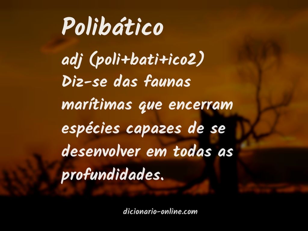 Significado de polibático