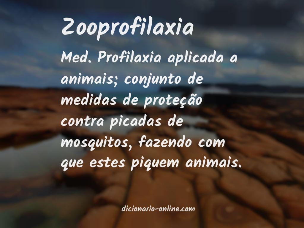 Significado de zooprofilaxia