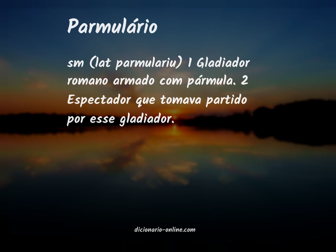 Significado de parmulário