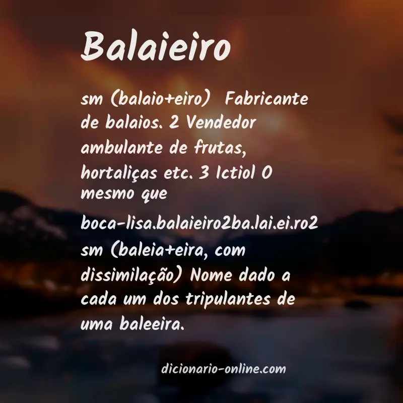 Significado de balaieiro