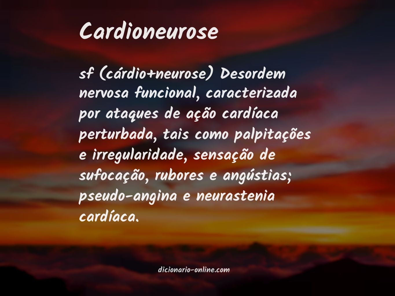 Significado de cardioneurose