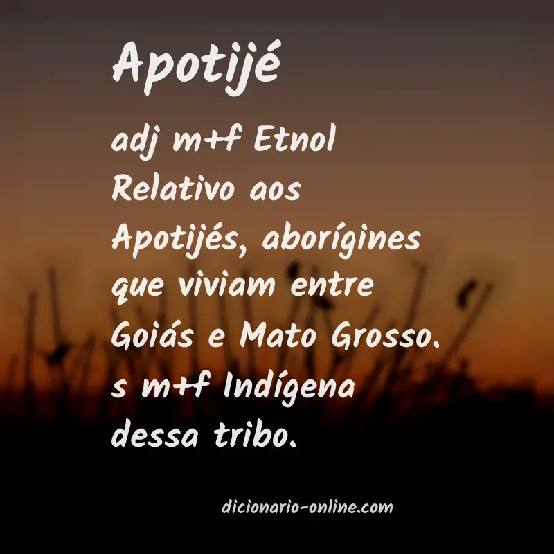 Significado de apotijé