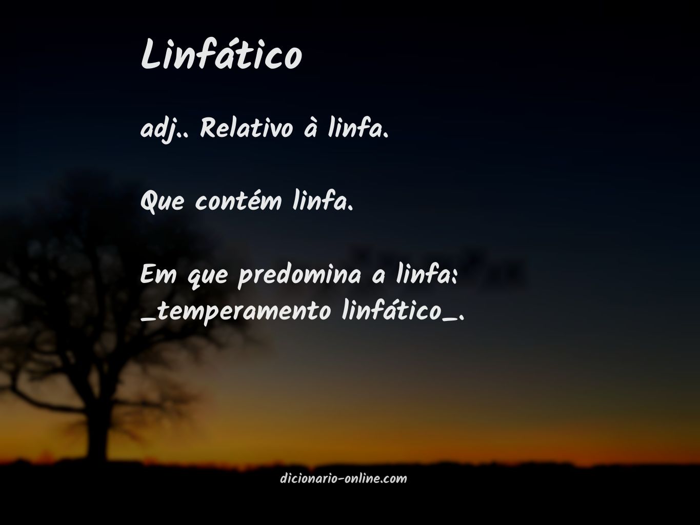 Significado de linfático