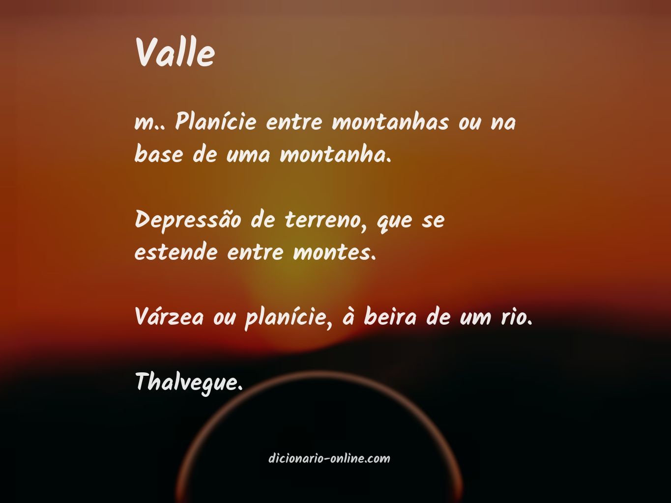 Significado de valle