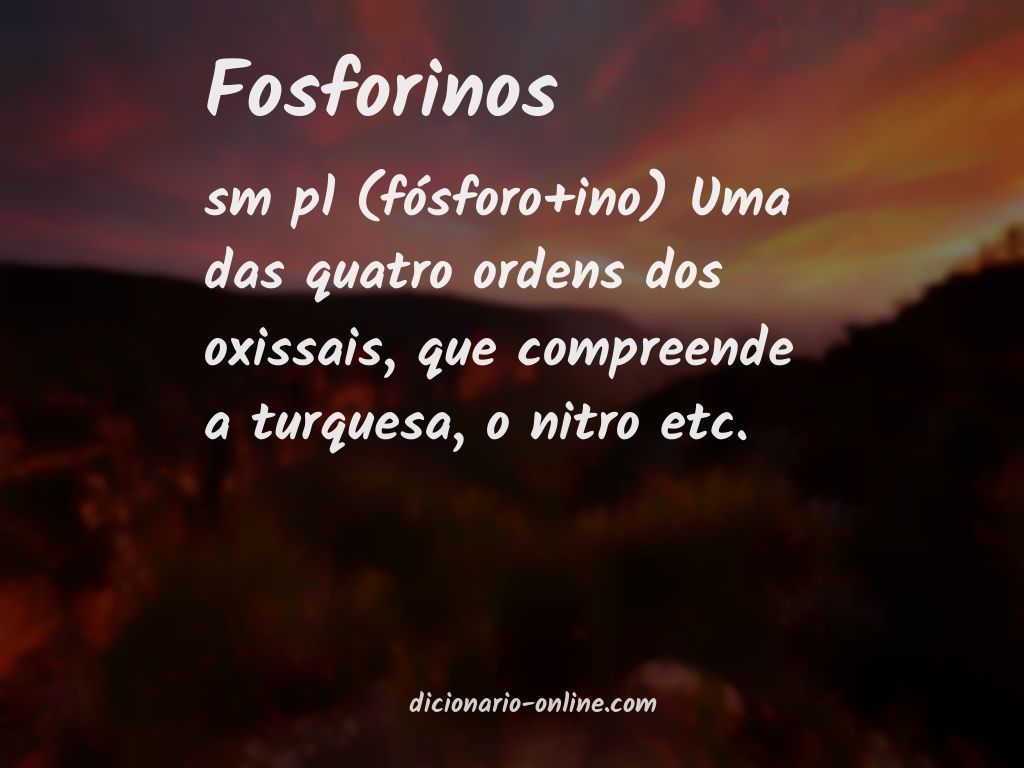 Significado de fosforinos