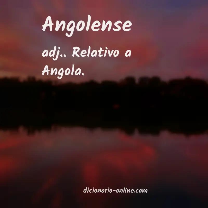 Significado de angolense