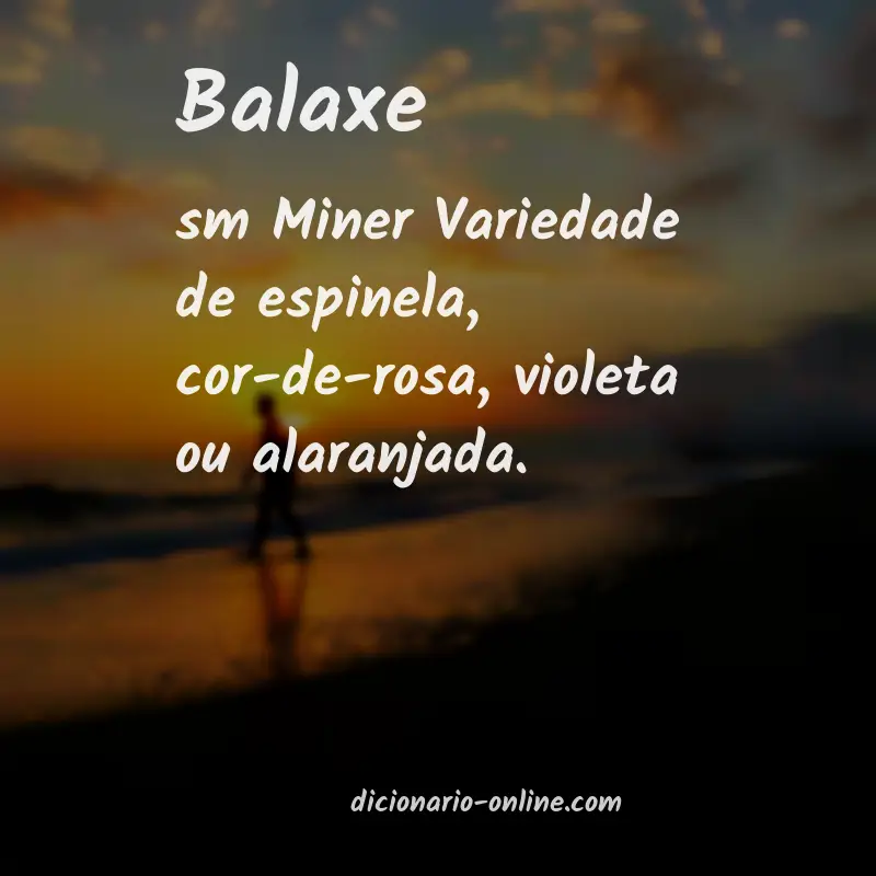 Significado de balaxe