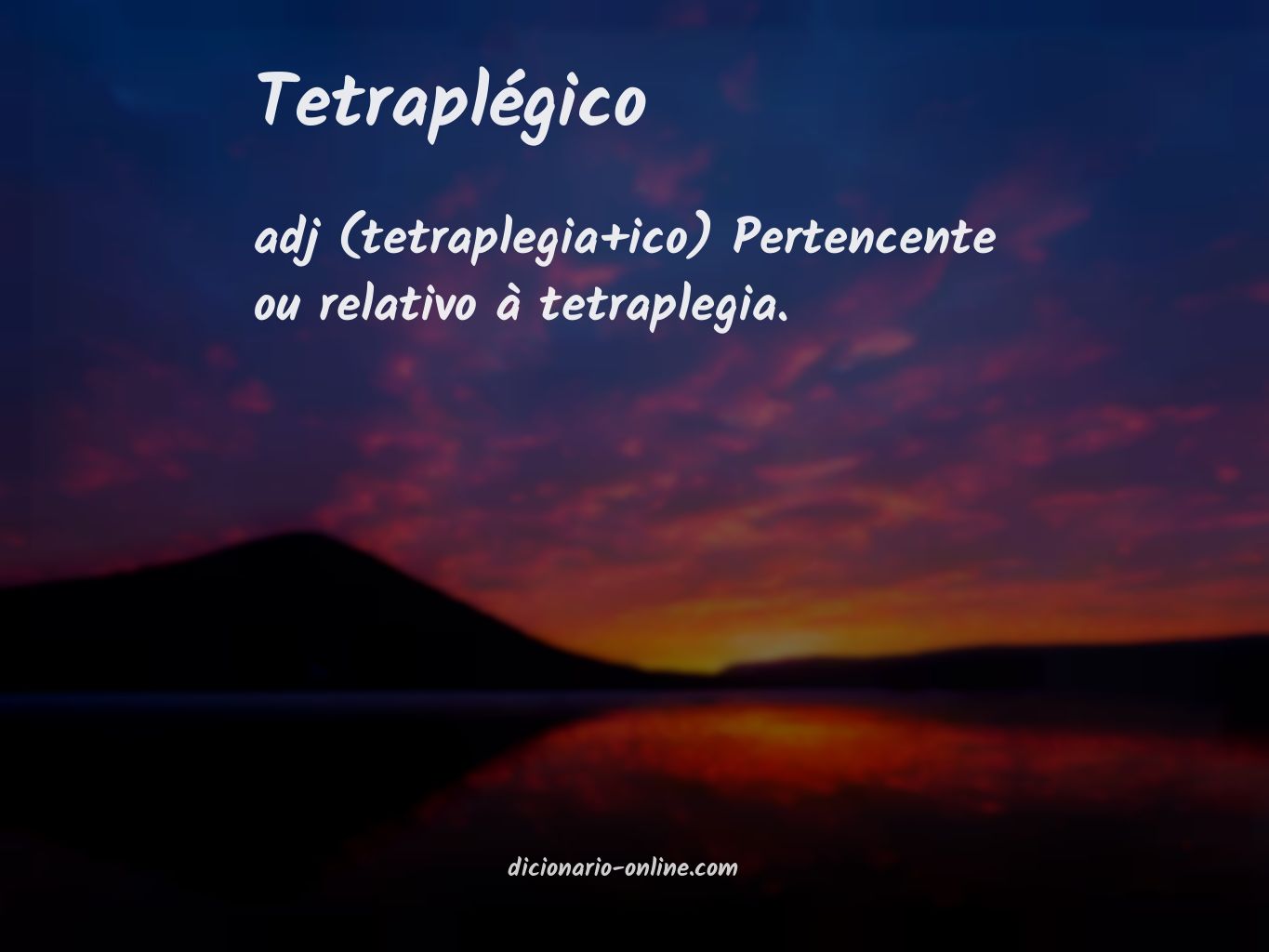 Significado de tetraplégico