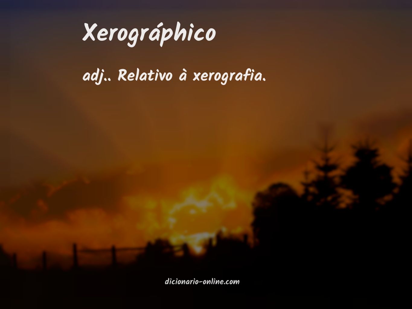 Significado de xerográphico