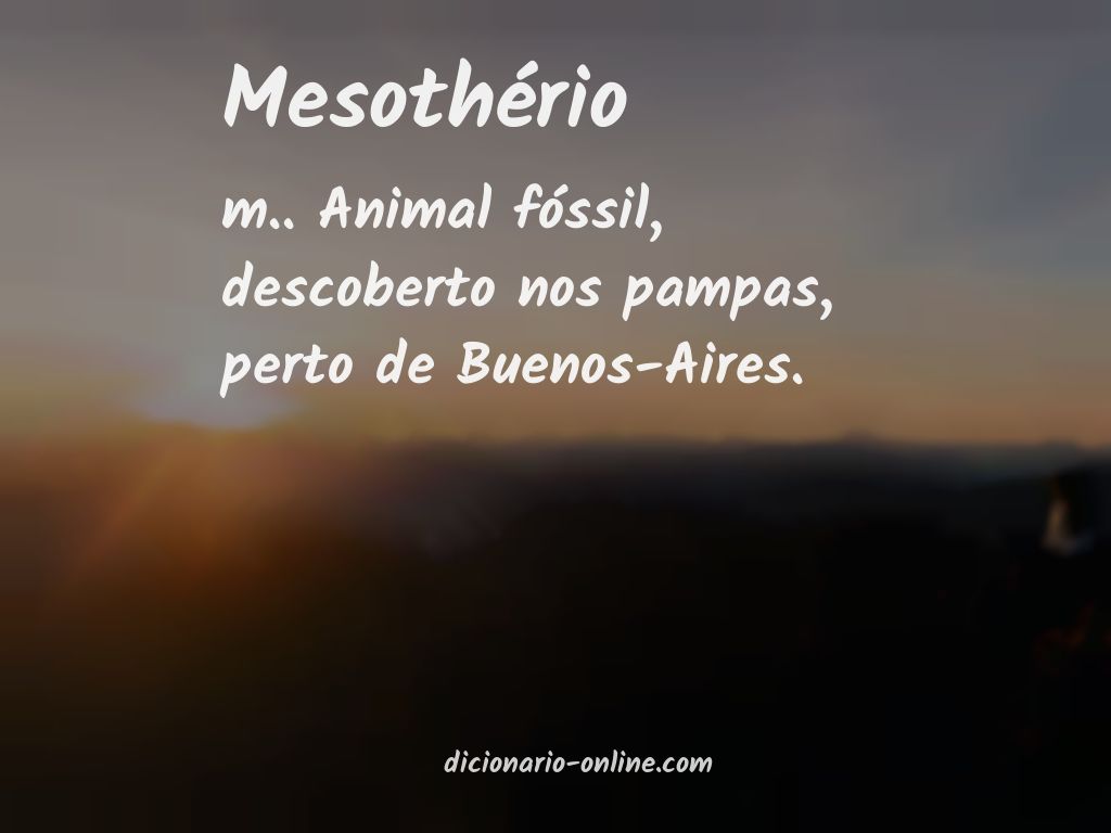 Significado de mesothério