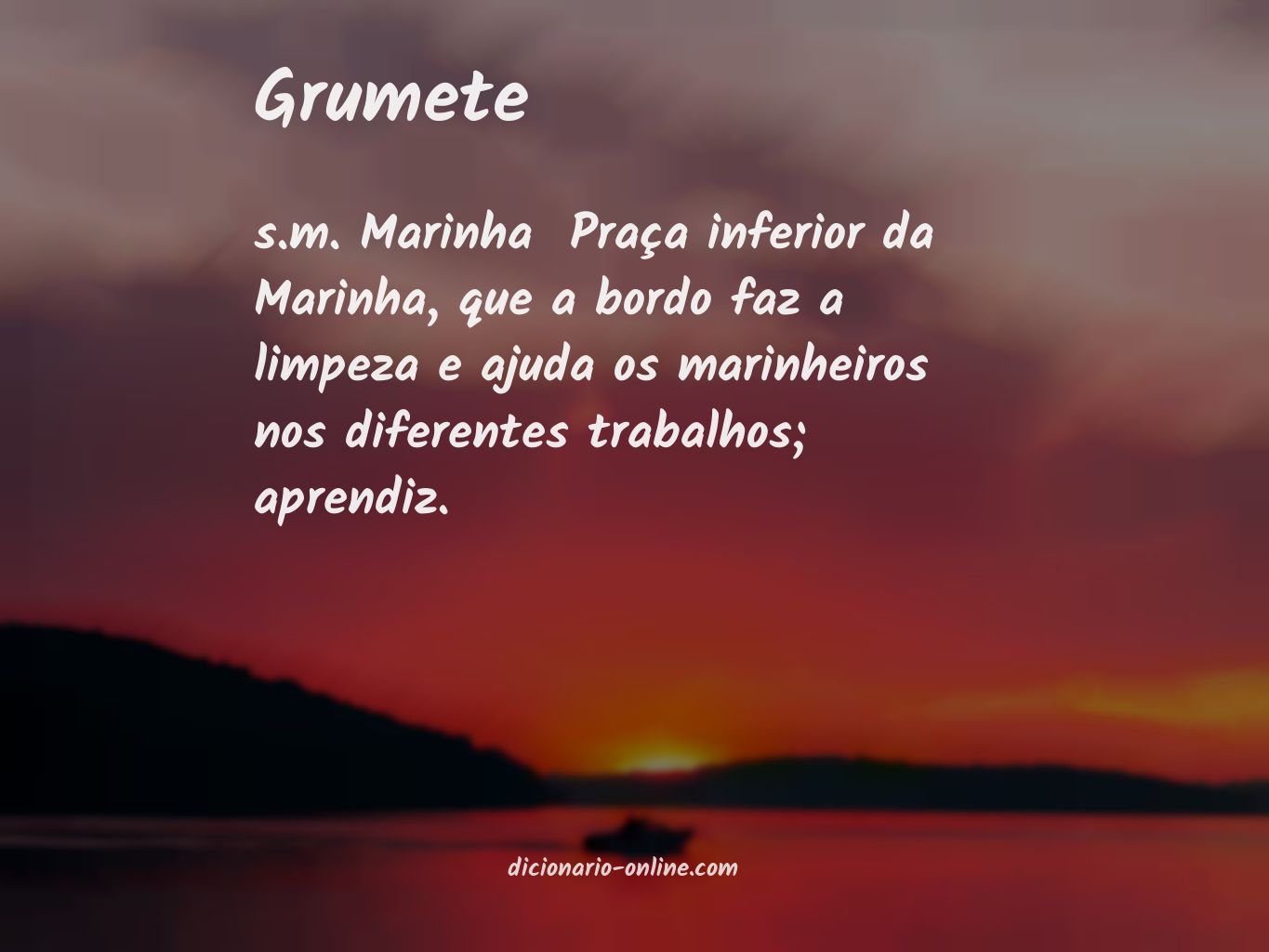 Significado de grumete