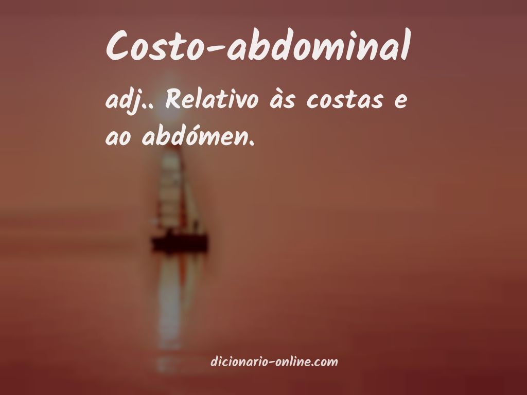 Significado de costo-abdominal