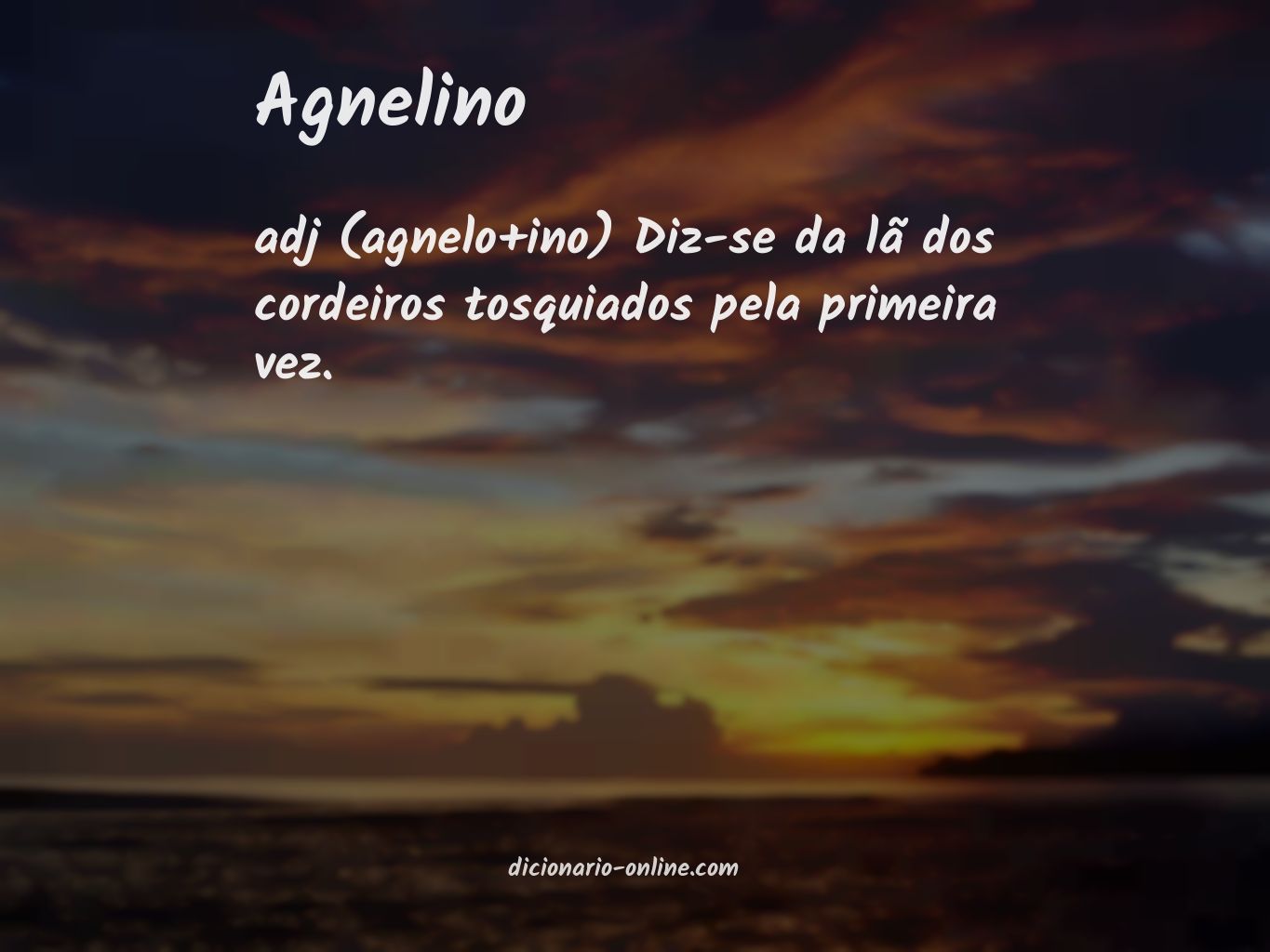 Significado de agnelino