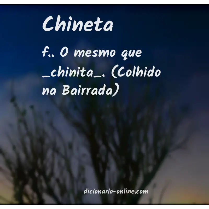 Significado de chineta