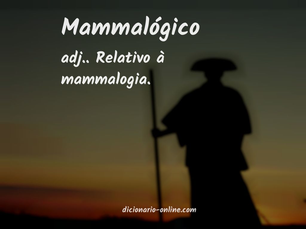 Significado de mammalógico