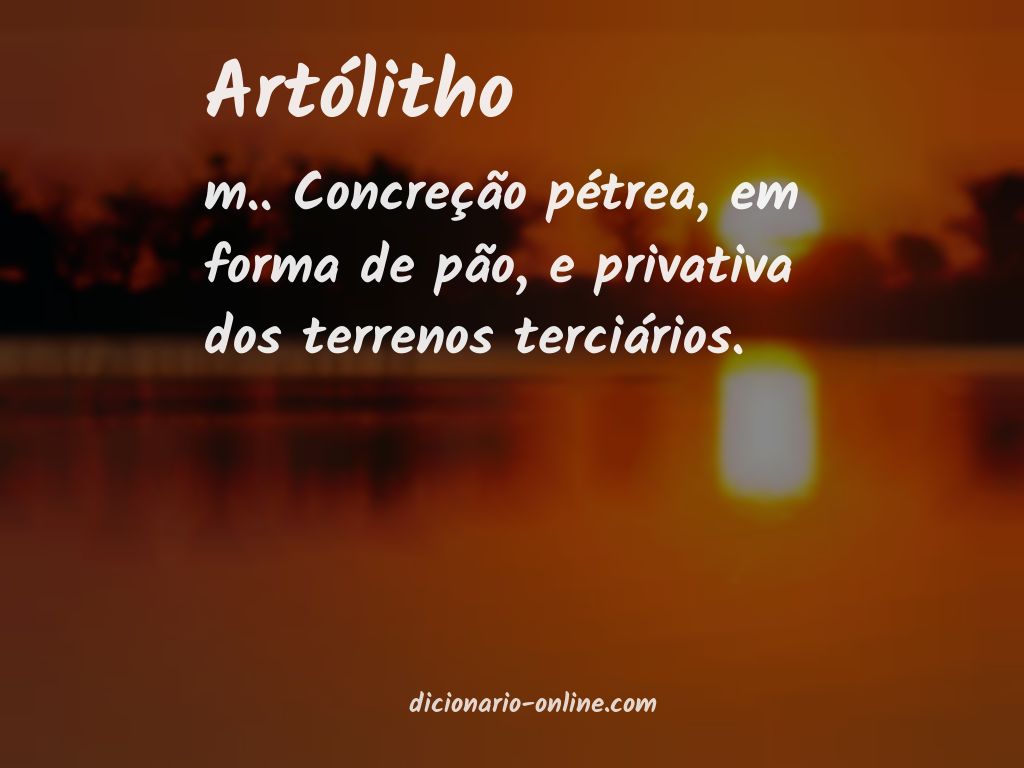 Significado de artólitho