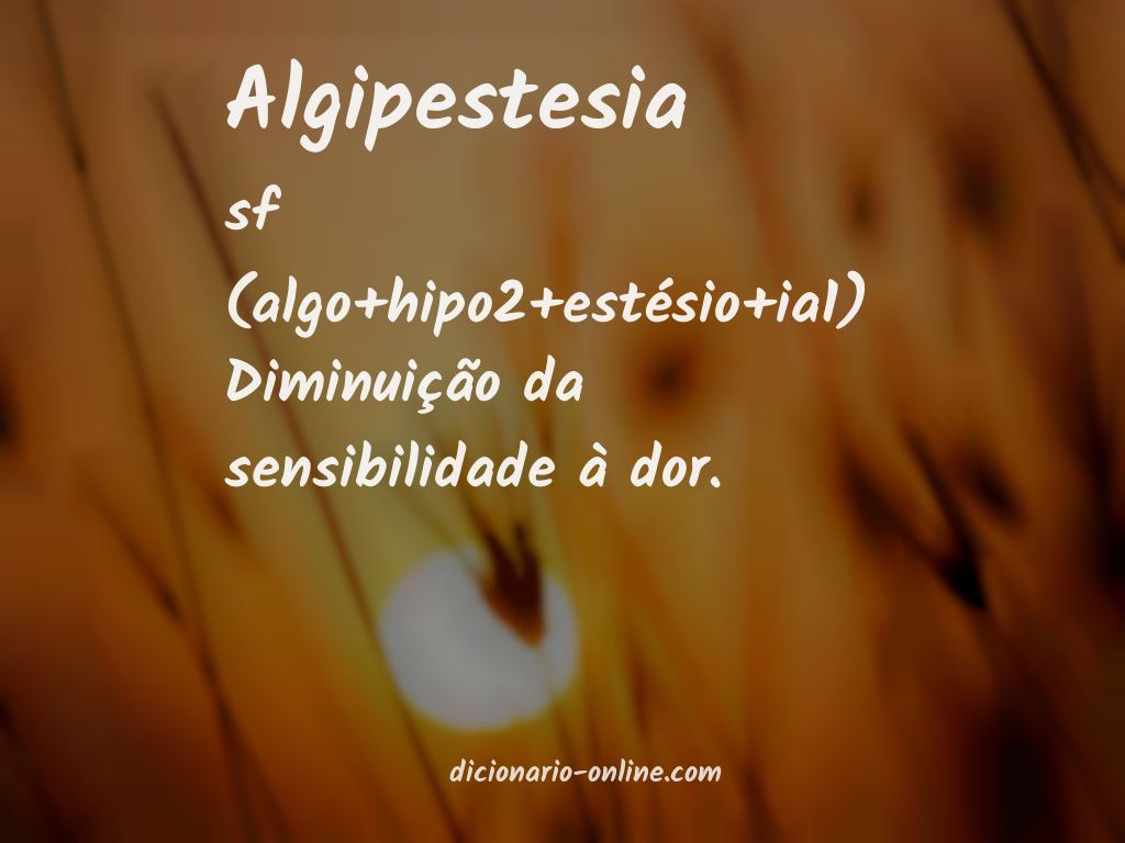 Significado de algipestesia