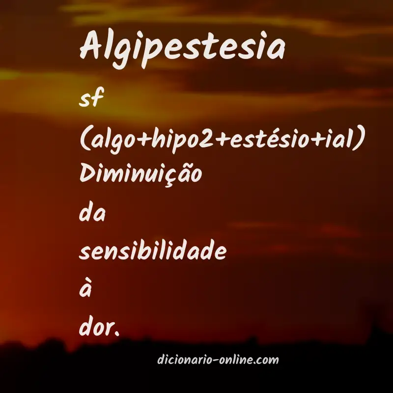 Significado de algipestesia