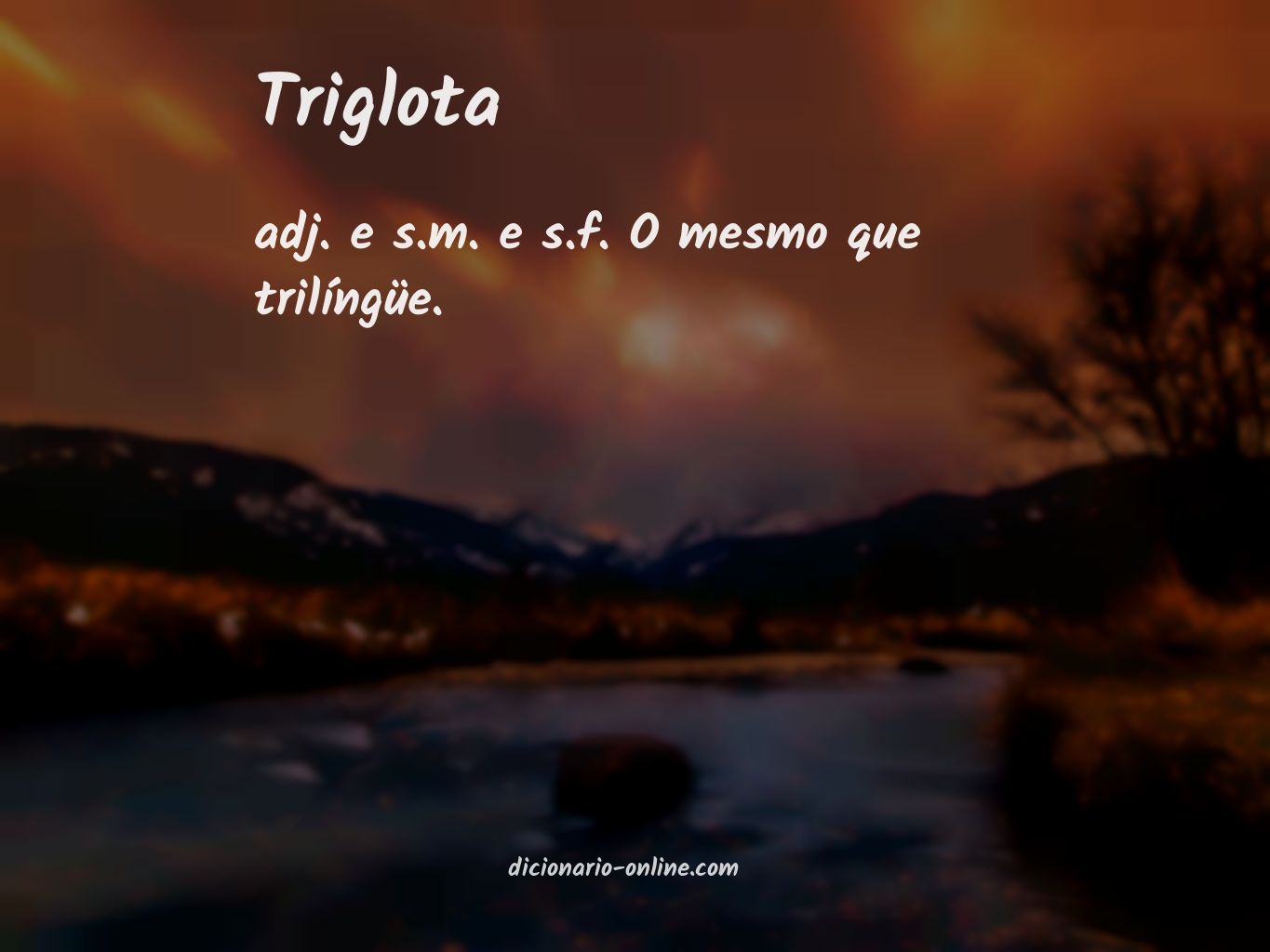 Significado de triglota