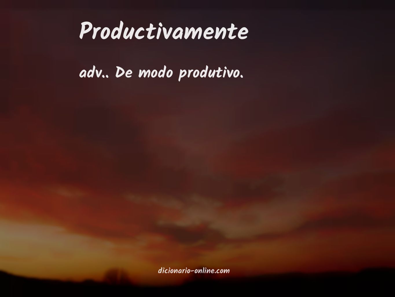 Significado de productivamente