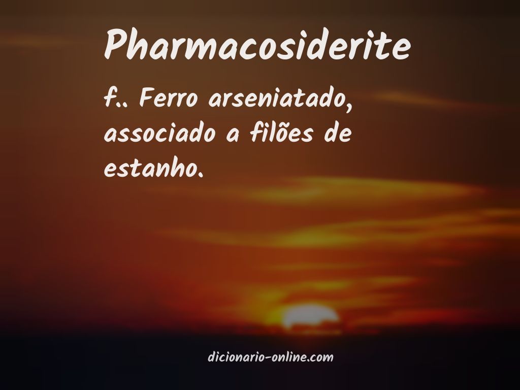 Significado de pharmacosiderite