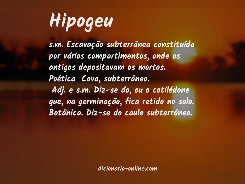 Significado de hipogeu