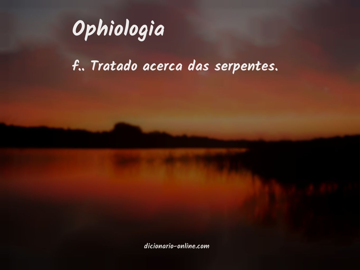 Significado de ophiologia