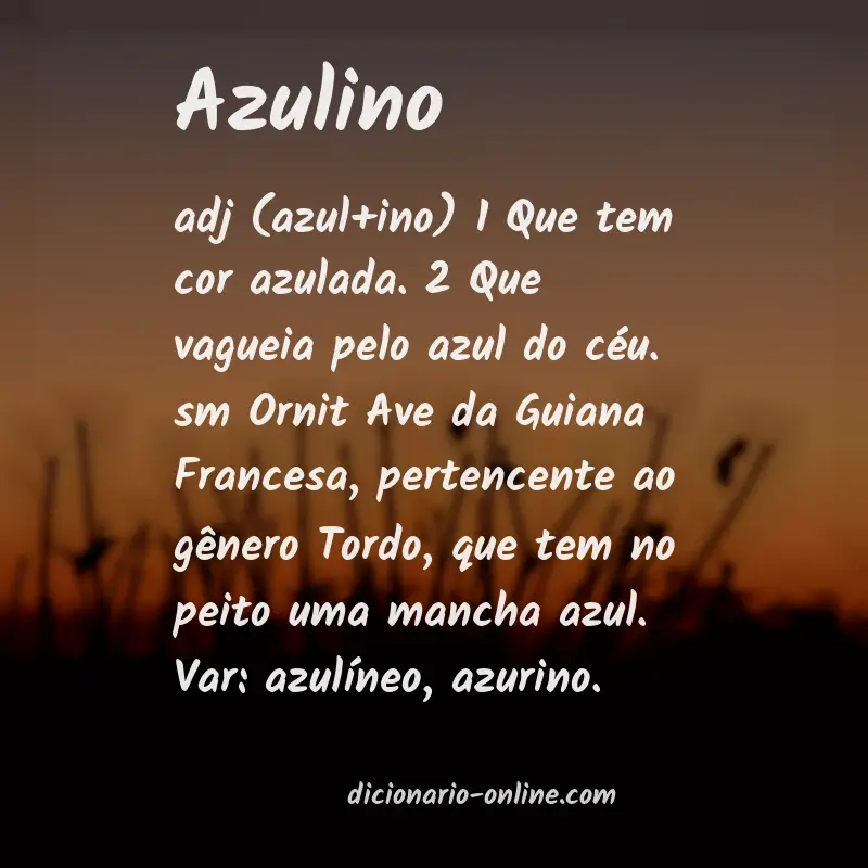 Significado de azulino