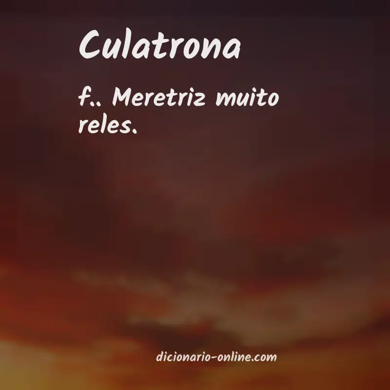 Significado de culatrona
