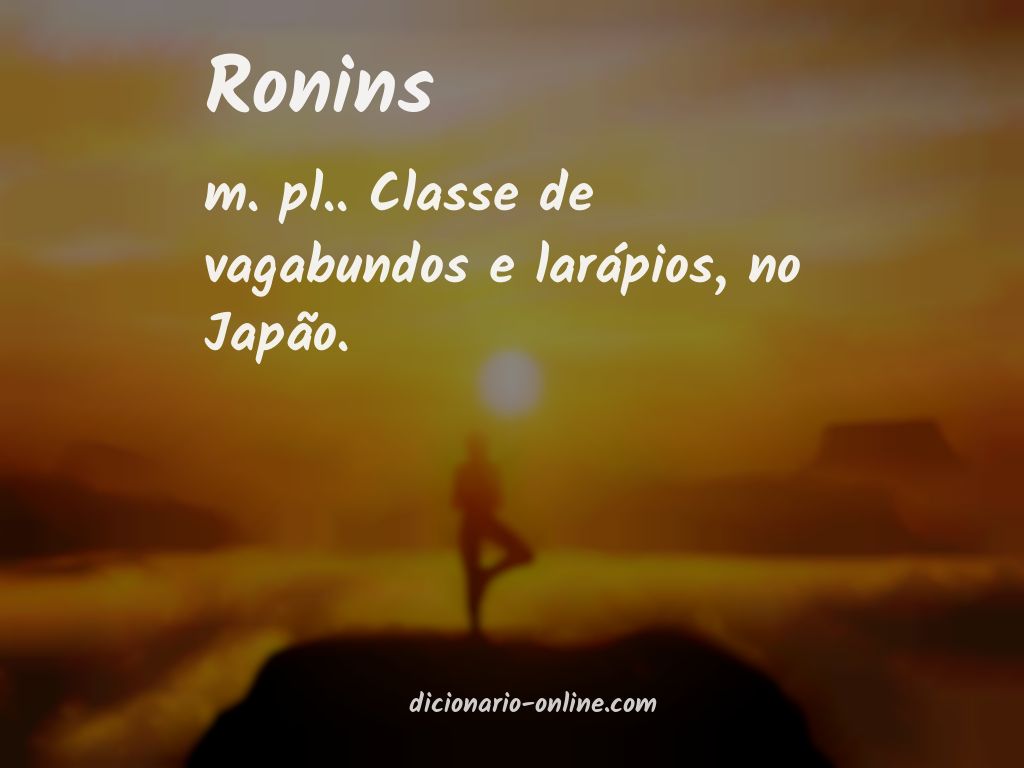 Significado de ronins