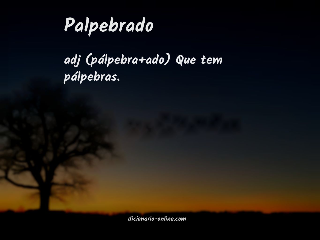 Significado de palpebrado