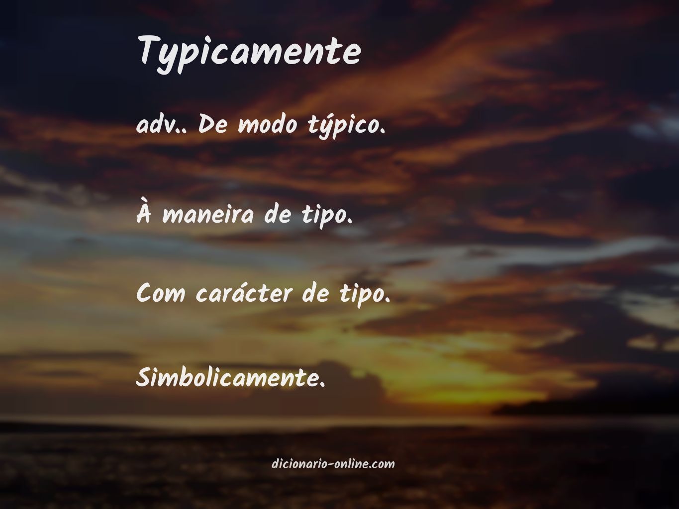 Significado de typicamente