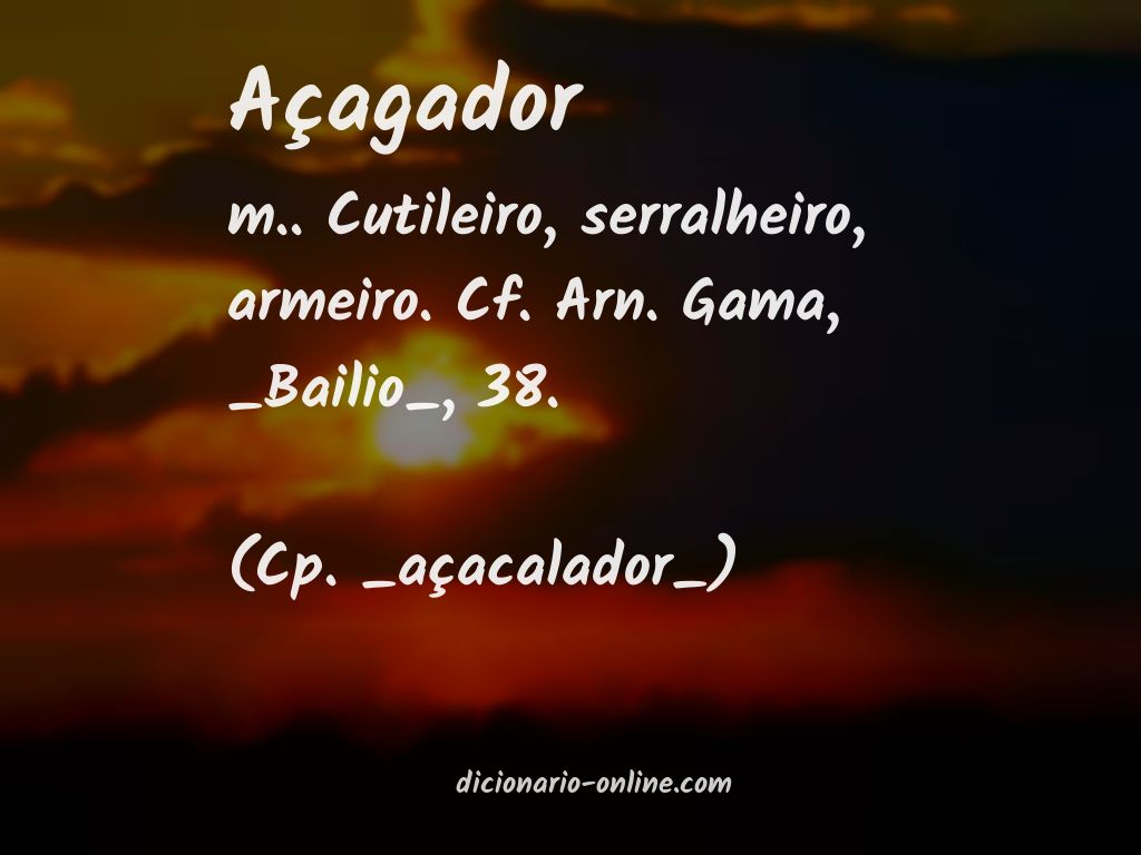 Significado de açagador