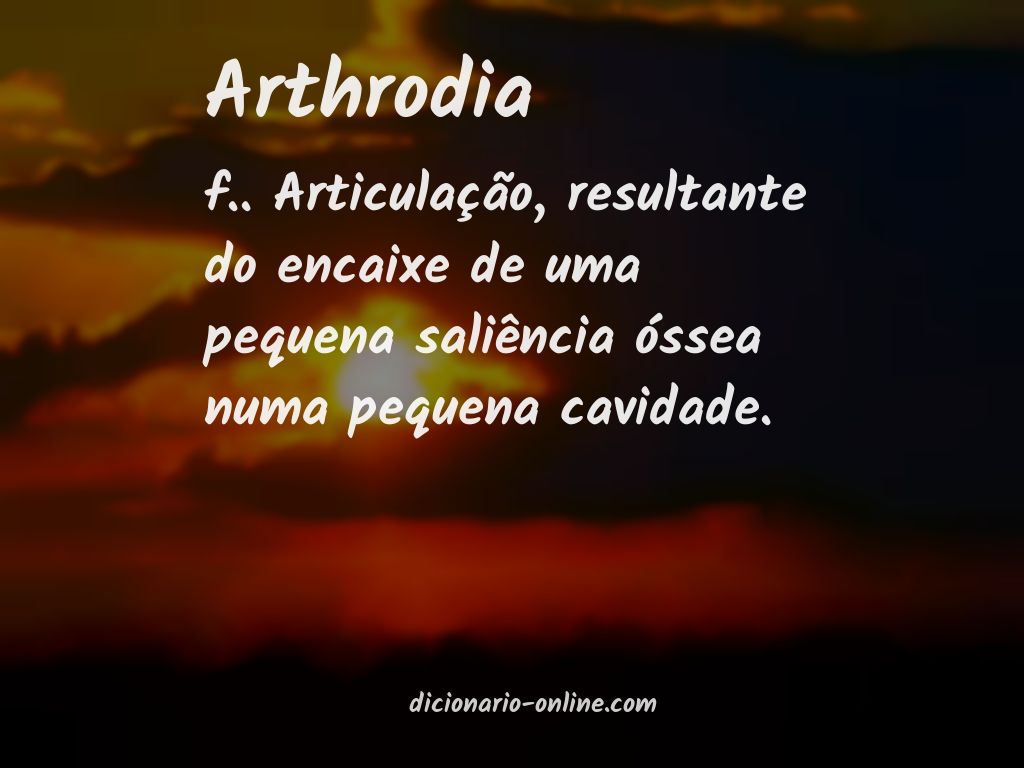 Significado de arthrodia