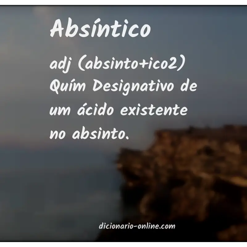 Significado de absíntico