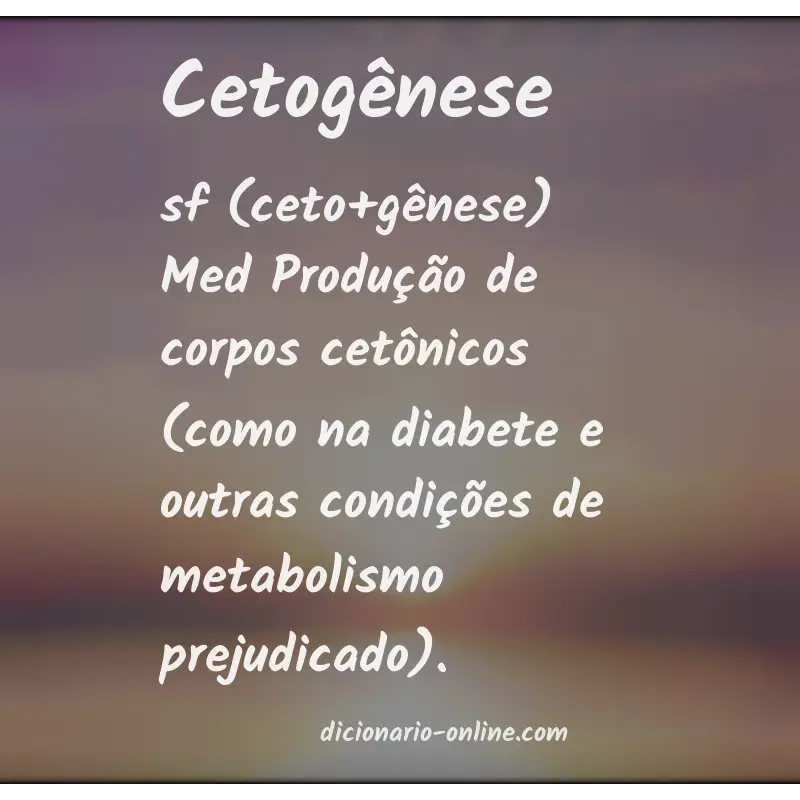 Significado de cetogênese