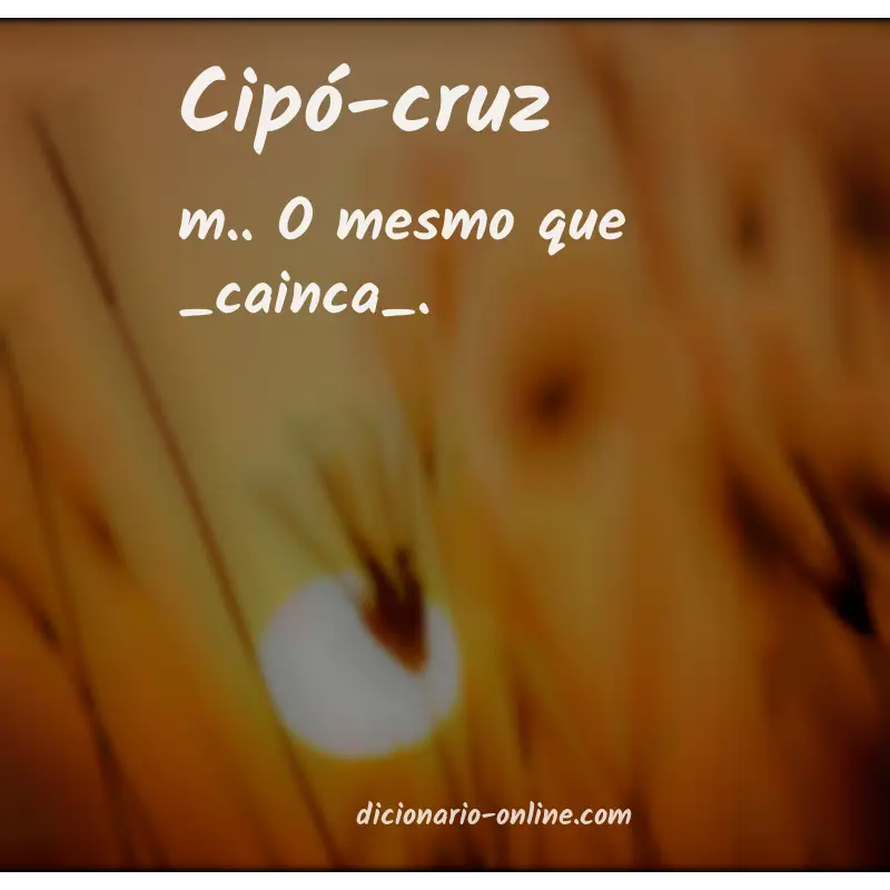 Significado de cipó-cruz