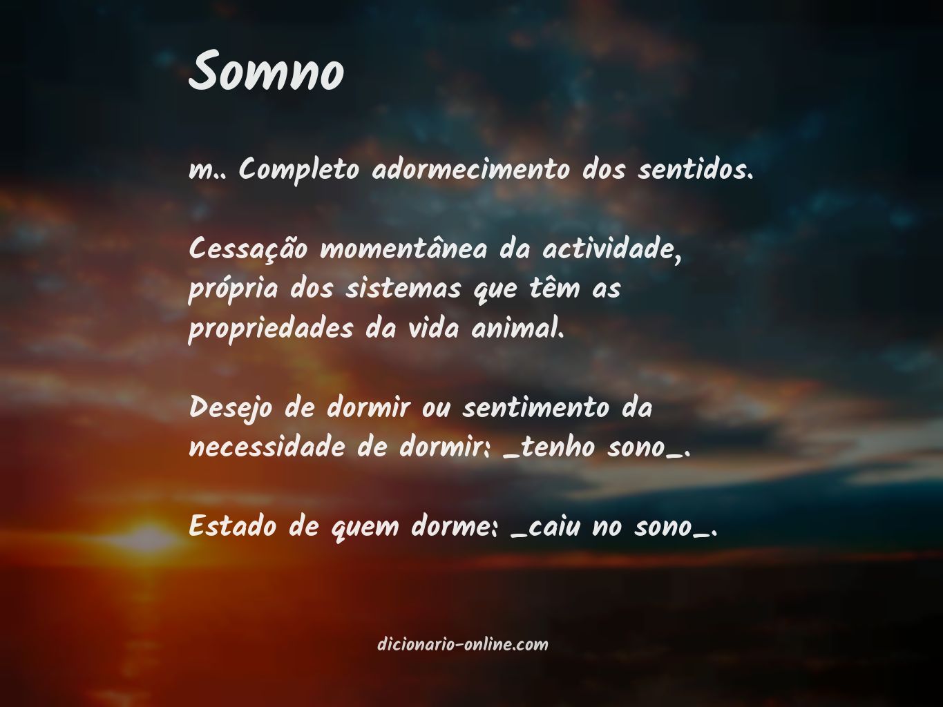 Significado de somno