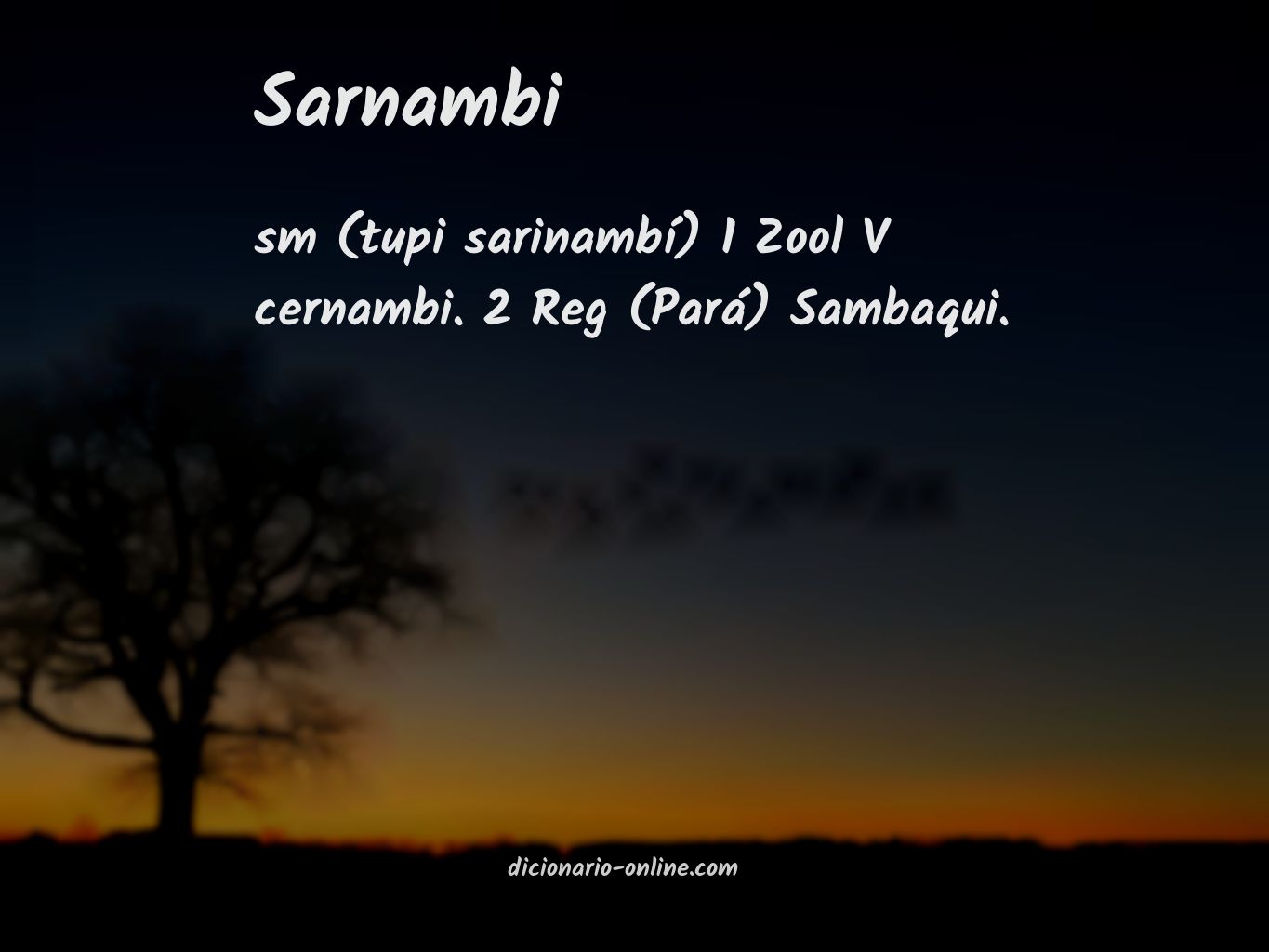 Significado de sarnambi