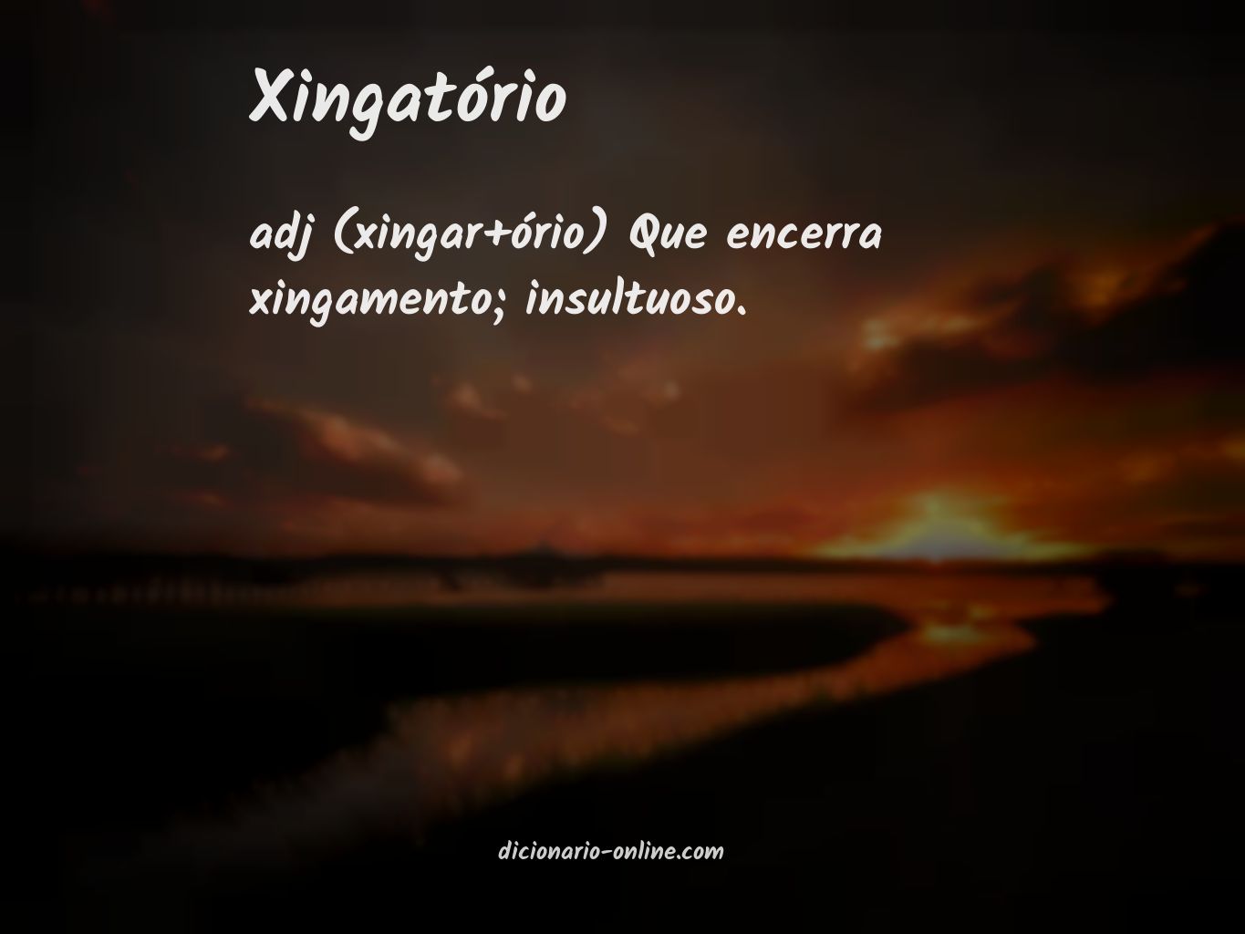 Significado de xingatório