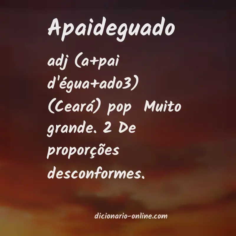 Significado de apaideguado