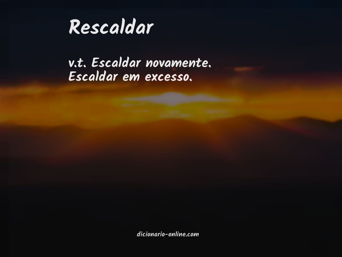 Significado de rescaldar