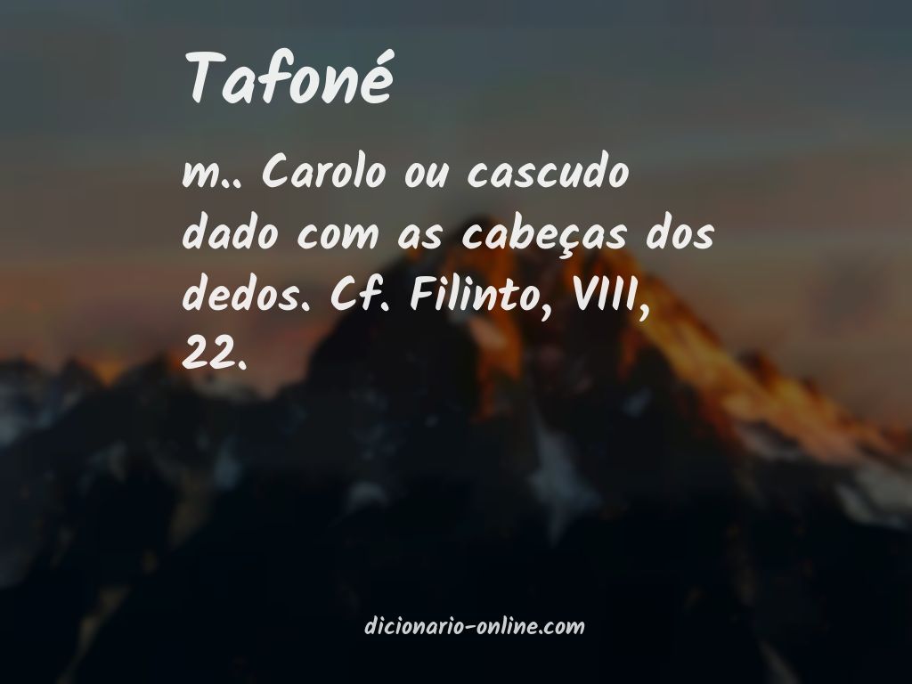 Significado de tafoné