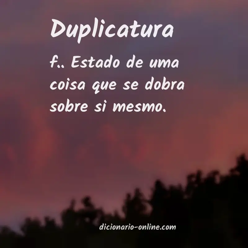 Significado de duplicatura