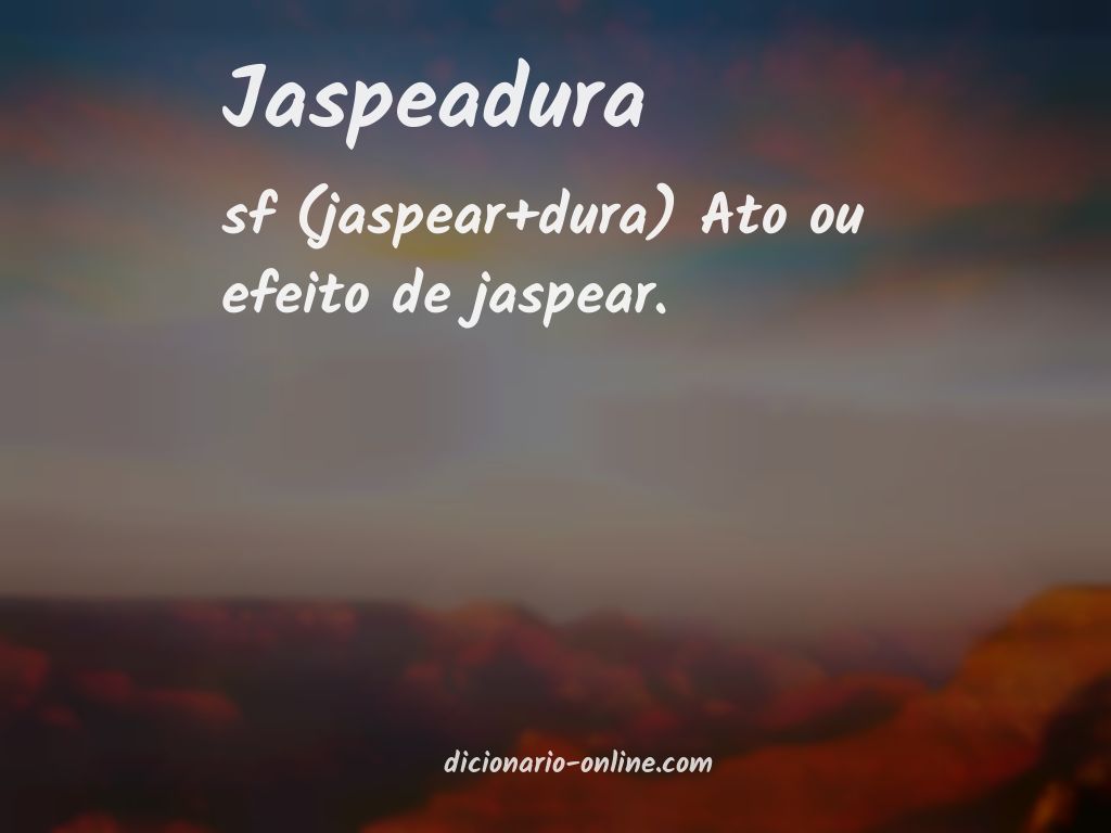 Significado de jaspeadura