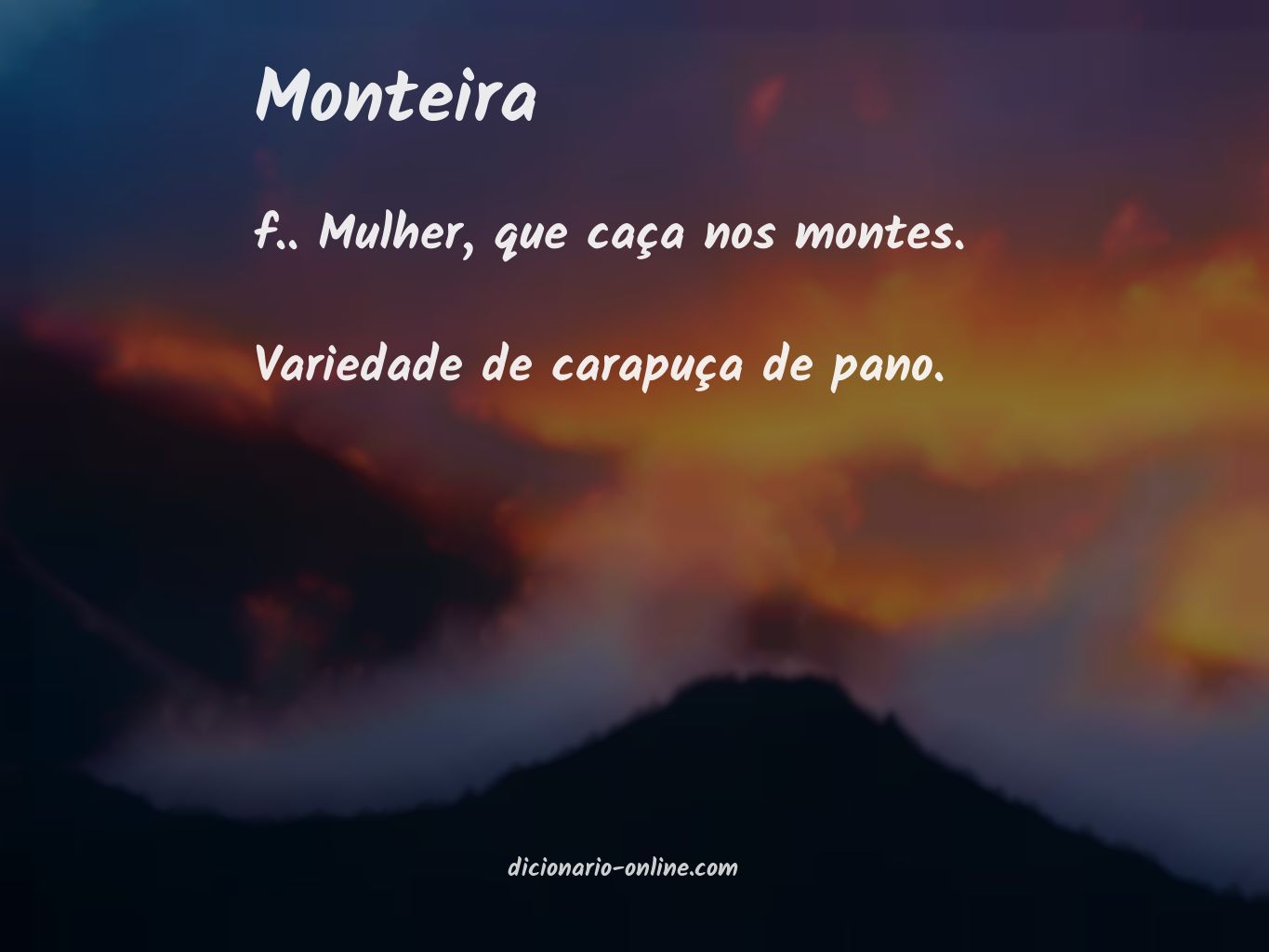 Significado de monteira